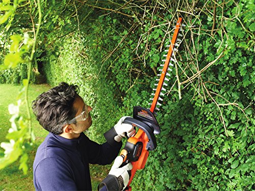 Black+Decker 18V 2.0Ah Akku-Heckenschere, Antiblockierfunktion, inkl. Akku und Schnellladegerät, 50cm Schwertlänge, 18mm Schnittstärke, GTC18502PC, schwarz orange - 7