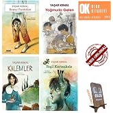 Yaşar Kemal &Ccedil;ocuk Kitapları 4 Kitap Set / Beyaz Pantolon - Yağmurla Gelen - Kalemler - yeşil kertenkele