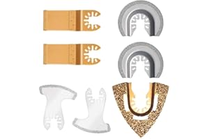 Lsaardth Set di Lame per Sega Oscillante in Metallo Duro Universale 7 Pezzi, Lame Utensile Multifunzione Oscillanti Set Accessori per Utensili Oscillanti