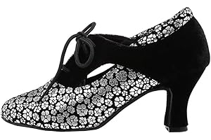 HROYL Scarpe da Ballo Liscio Donna Latino Ballo Salsa Tango Valzer Scarpe Ballo Allenamento Pratica,YCL318