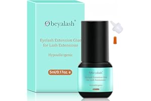 Black Pegamento PestañAs Pelo a Pelo 5ml Extensiones De PestañAs Pegamento De Eyelashes Waterproof Lash Adhesive 6-7weeks Retention for Salon by Obeyalash