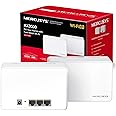 Mercusys AX3000 Whole Home Mesh Wi-Fi 6 System, Coverage up to 5,000 ft² (460 m²), Connect up to150 Devices, 160 MHz Channels, Full Gigabit Ports, Dual Band Wi-Fi, Easy App Control, Halo H80X (2-pack)