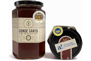 Miel Cruda de Montaña de Galicia IGP 1 kg – 100% Natural Sin Filtrar ni Pasteurizar | Miel Artesanal Directa del Apicultor | Conde Santo