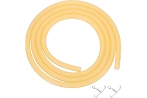 PATIKIL Tubo Elastico in Gomma Naturale 3,3 Ft (1m), 1/8" (3 mm) ID x 1/4" (6mm) OD Lattice Tubo con Morsetti Elastici per fionde per Esercizi, Stretching, Laboratorio, Casa