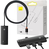 Baseus Lite 4nan&uuml; 1 Arada Multifonksiyonal USB-A Hub Şarj İstasyonu- Siyah