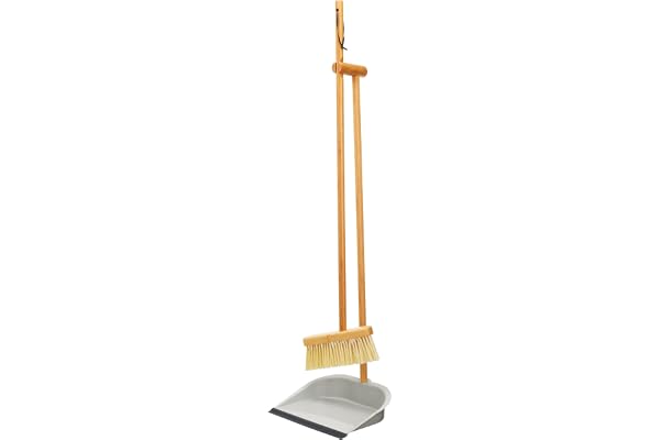 Living Nostalgia Sopborste med Skyffel, Långt Skaft, Antik Creme, 99 cm, LNPBSETTALL