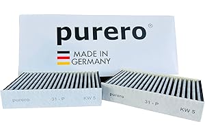 PURERO Filtr zamienny do okapów kuchennych – kompatybilny z Miele Active Air Clean Filter DKF 31-P – filtr z węglem aktywnym o jakości producenta – Made in Germany
