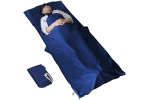 MYCARBON Drap de Sac de Couchage Léger 220 x 90cm 100% Coton pour Camping Voyage Hôtel Été