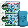 Dettol Icy Cool Bathing Soap Bar with Menthol (Pack of 6 - 125g each), Combo Offer on Bath Soap