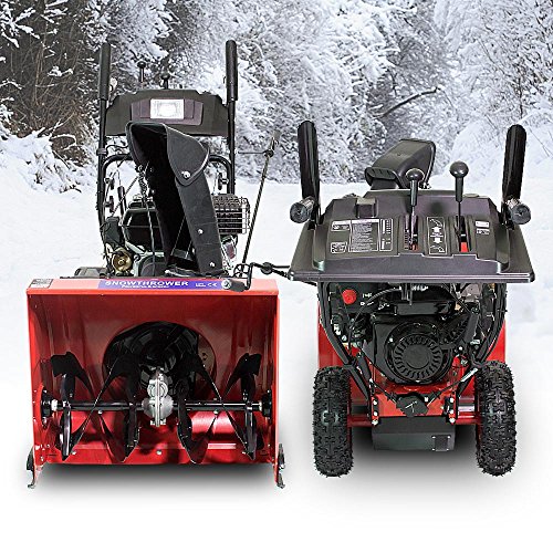 Schneefräse Schneeräumer Schneepflug Premium extra breit 60cm – 6,5 PS Benzinmotor E-Start - 6