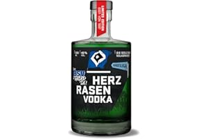 ‎HERZRASEN HERZRASEN HSV Vodka 0,5l Aufstiegsedition 1887 Limited Edition – 40 % Vol. kristallklarer Premium Vodka mit echtem Volksparkstadion Rasen – Sammleredition und Geschenk für HSV Fans – vegan