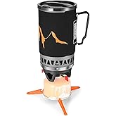 Odoland 1.4L Camping Cooking Gas System, Energy Saving Camping Stove, Lightweight Camp Pot with Jet Burner for Hiking, Trekki