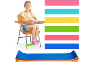 ROOKEA Lot de 6 bandes chaise pour enfants avec pieds agités bandes extensibles flexibles pour sièges bande chaise extensible colorée bandes chaise Fidget indispensables salle classe élémentaire outils TDAH
