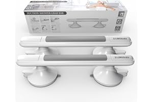 MANNICIX Asidero Ducha con Ventosa, Apoyabrazos del Cuarto de Baño, ASA de Seguridad para Baño Portátiles para el Baño de Persona Mayor, Minusválidos y Niños, No Requiere Perforación