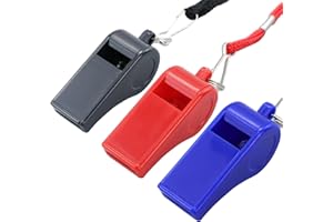 DNDGDLUA Lot De 3 Sifflets Avec LanièRe, Sifflets De Sport à Son Fort Pour L'EntraîNement, Les Sports D'Urgence De Survie Pour Les Arbitres, Dressage De Chiens, IdéAl Pour Les Sauveteurs, L'Auto-DéFense
