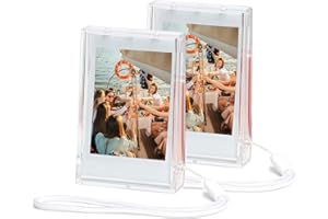 Aisnyho Picture Holder Storage Case for Fujifilm Instax Mini Film,3 inch Photo Pouch Instant Camera Film Accessories for Fujifilm Instax Mini EVO/40/90/12/11/9/8/7/7+/7s ect (Transparent, 2PCS)