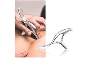 Cosmeria Triggerpunkt Masajeador, Acero Inoxidable Gua Sha Piedra con Mango Ergonómico, Tejido Profundo Alivio Para Tensiones De Cuello A Pies