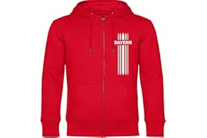 multifanshop Kapuzen Sweatshirt Jacke - Bayern - Streifen