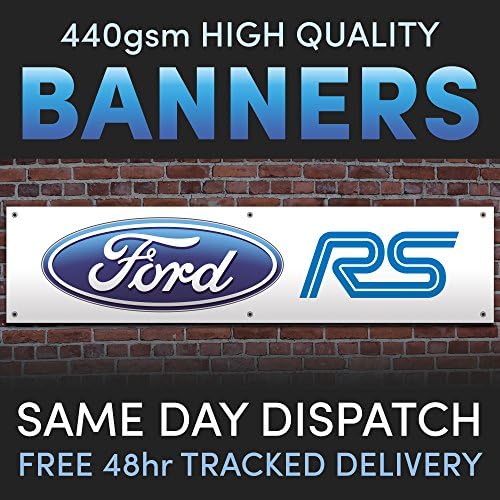 Ford RS Full Colour Vinyl Banner Garage Man Shed Cave Workshop