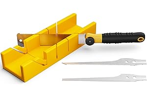 GARTOL 4-in-1 Miter Box and Saw Set with 3 Japanese Pull Saws,for Wood, Metal, Drywall Cuts,Precise 45° & 90° & 135° Angles,Ergonomic Handle for DIY, Woodworking & Home Renovation
