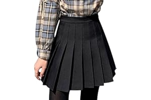 DRESHOW Mujer Elástica Plisada Minifalda Básica Informal Corto Falda