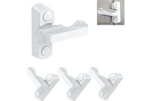 HOMESECURE X4 Home Secure™ Sash Jammers - Extra Security Locks for uPVC Window & Doors - White