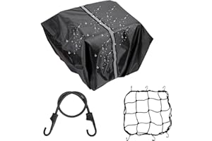 HAMOOM Housse de panier de vélo - Housse de protection contre la pluie - Panier de vélo et panier de vélo - Avec bande réfléchissante - Étanche - Pour panier de vélo avant arrière