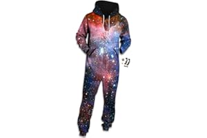 Morbuy Pigiama Jumpsuit a Maniche Lunghe, Unico Unisex Uomini Donna Intero Tuta con Cappuccio Casual Overall Selvaggio Caldo Monopezzo da Notte Onesie Partito Sport Suit