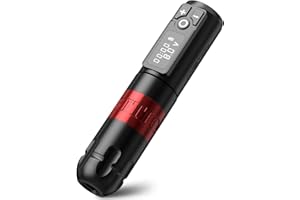 Ambition Soldier Máquina de cartucho de tatuaje con bolígrafo de batería rotativa con motor inalámbrico de 2400 mAh sin núcleo pantalla LED digital suministro de equipo de tatuaje