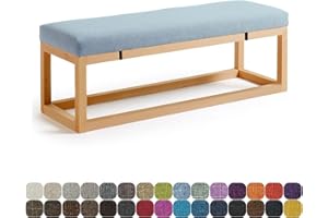 Lsjoaw Bankauflage Bankkissen Sitzauflage Sitzkissen Bank 80X40X3CM Stuhlkissen Bankpolster Schaukel mit abnehmbarem Bezug für Fensterbank Outdoor Gartenmöbel Terrasse Drinnen Sitz,Light Blue