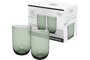 Villeroy & Boch – Like Sage szklanka do long drinków zestaw 2-cz., szkło w kolorze zielonym, pojemność 385 ml