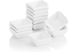‎MALACASA MALACASA, Serie Ramekin.Dish, 12-teilig 2,5"/6,2cm/40ml SUPER Mini Dessert Schälchen Set Porzellan Dessert Pudding Snack Schäle Dekoschäle