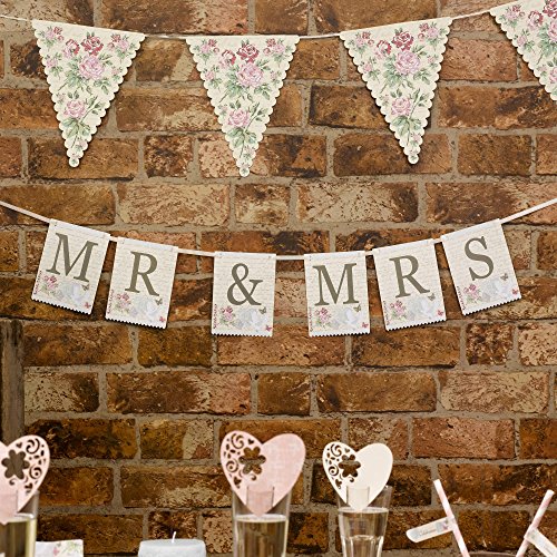 Girlande Hochzeit „With Love“ Candy Bar Bunting 1 m Hochzeitsgirlande - 4