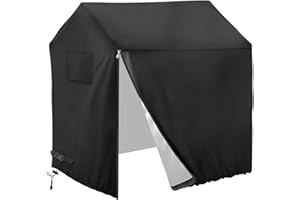 OLDMOOM Wooden Playhouse Cover | Side Zippered Outdoor Playhouse Cover - Multifunctional Outdoor Play Supplies, Kids Play House Tarpaulin for Garden Pario Yard Lawn