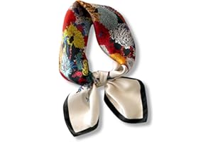 PoeticEHome Bufanda de seda de morera 100% pura para mujer, pañuelo cuadrado 68x68cm, accesorio para cabeza cuello regalo empaquetado