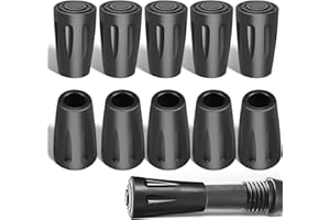 UICCVOKK 10 Pcs Walking Stick Rubber Ends Ferrules for Walking Sticks Walking Stick Rubber Tips Walking Stick Caps Rubber Alpenstock Head Cover, Replacement Rubber Head Cover Trekking Pole Tip Protectors