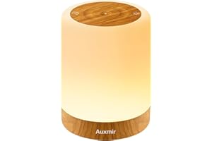 Auxmir Lampe de Chevet, Veilleuse LED avec 256 Couleur RVB, Lampe Ambiance sans Fil avec Minuteur, Veilleuse Allaitement Nuit Tactile, 3000mAh Rechargeable USB pour Chambre Enfant, Salon, Camping