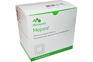 ELITE HEALTHCARE Medical-Grade Mepore Self-Adhesive Dressing: 7cm x 8cm (Pack of 55)