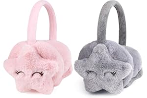 CHENKEE Winter Plüsch Ohrenschützer, 2 Stücke Damen Ohrenschützer Warme Ohrenwärmer Ohrenschützer Winter Plüsch Ohrenwärmer Outdoor Verstellbarer Ohrenschützer, Rosa, Grau