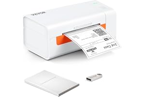Termiczna drukarka etykiet VEVOR, drukarka etykiet 4x6, termiczna drukarka etykiet z automatycznym rozpoznawaniem etykiet, obsługa Windows/MacOS/Linux, kompatybilna z Amazon, eBay, Etsy, UPS itp.