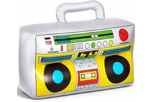 ‎TK GRUPPE TIMO KLINGLER Aufblasbarer Retro Ghettoblaster ca 45 x 42 cm Hip Hop Radio Walkman 80er 90er Outfit Party Accessoires Kostüm Fasching Karneval Bad Taste Assi