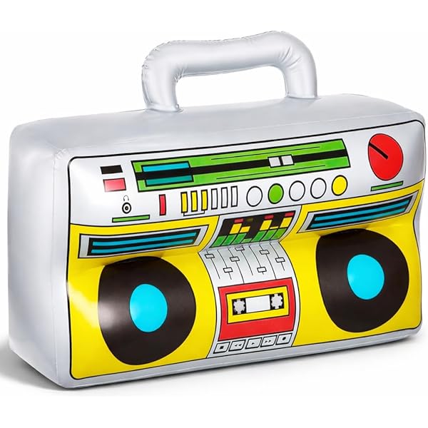 6-delig hiphopkostuum met hoed/dollarketting, dollarring, gouden armband, gouden bril/opblaasbare radio, rapperaccessoires 80/90 voor carnaval