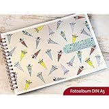 Fotoalbum DIN A5 Erinnerungsbuch für Einschulung Schulanfang Schuleinführung Motiv Schultüte