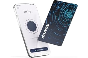 ATUVOS Smart Air Tag Card Pro Tracker para Android & iOS, Dual Sistema Recargabilidad Cartera Buscador Compatible con Google Localizador o Apple Buscar App. para Billeteras, Maletas, Equipaje. 1 Pack