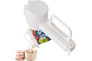 CHANSUNOKKU 2 Stück Verschlussclips mit Ausschütter, Tüten Verschlussklammern Küche Dichtungsclip Beutelclips, Wiederverwendbare Lebensmittel Tütenverschluss Snackspender für Verpackung Süßigkeiten Snacks