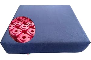 GM Cuscino antidecubito per sedia a rotelle 40x40x9 cm cuscino antidecubito per sedia in Memory foam e poliuretano cuscino carrozzina poltrona per anziani Made in Italy (Blu)