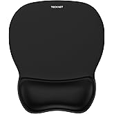 Trust Bigfoot Gel Mouse Pad Mouse Pad With Ergonomic Wrist Rest, Black
