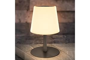 ‎GGNOO GGNOO LED-Solar-Tischleuchte Außen warmweiss/kaltweiss solar tischlampe kabellos 2 in 1 Solarladung&USB Aufladung Dimmbar solar tischleuchte outdoor Für garten camping Tisch Hotel