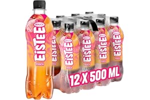Rauch Eistee Peach | Erfrischendster Durstlöscher mit authentischem Pfirsch Geschmack | Ideal für Teetrinker | Aus Schwarztee und Hagebutte | 12x 500ml PET Flasche