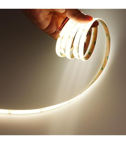Striscia LED COB 30m Bianco 6000K - 24V Dimmerabile Con Telecomando E App, 9600 LED, Flessibile - 4